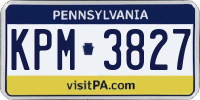 PA license plate KPM3827
