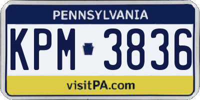 PA license plate KPM3836