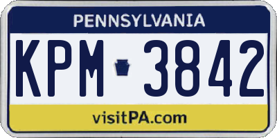 PA license plate KPM3842
