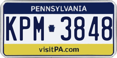 PA license plate KPM3848