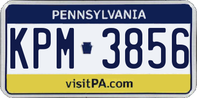 PA license plate KPM3856