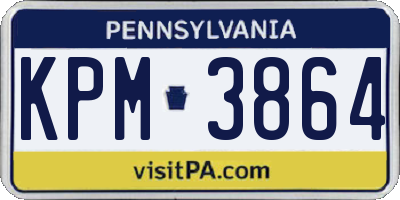 PA license plate KPM3864