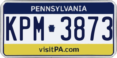 PA license plate KPM3873