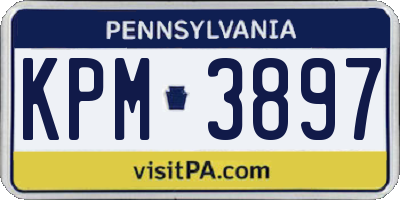 PA license plate KPM3897
