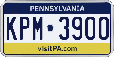 PA license plate KPM3900