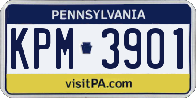 PA license plate KPM3901