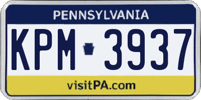 PA license plate KPM3937
