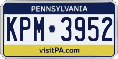 PA license plate KPM3952