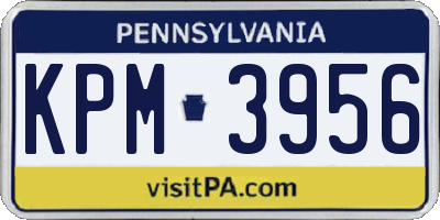 PA license plate KPM3956