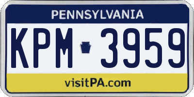PA license plate KPM3959