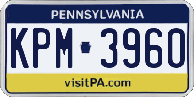 PA license plate KPM3960