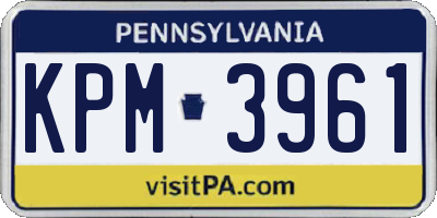 PA license plate KPM3961