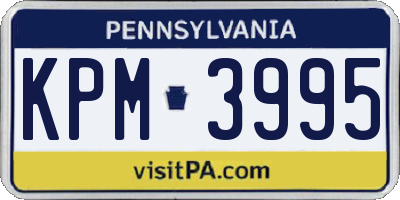 PA license plate KPM3995