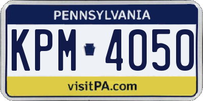 PA license plate KPM4050