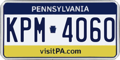 PA license plate KPM4060