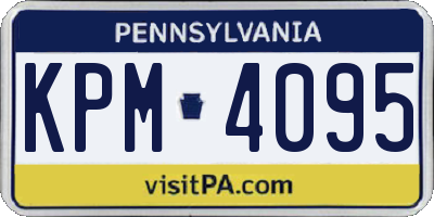 PA license plate KPM4095