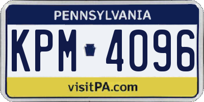 PA license plate KPM4096