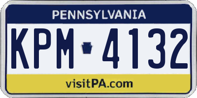 PA license plate KPM4132