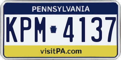 PA license plate KPM4137