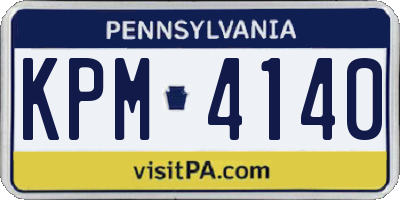 PA license plate KPM4140