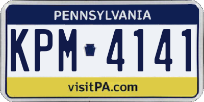 PA license plate KPM4141