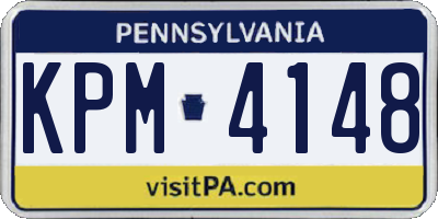 PA license plate KPM4148