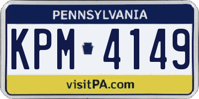 PA license plate KPM4149