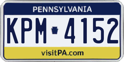 PA license plate KPM4152