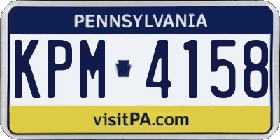 PA license plate KPM4158