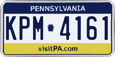 PA license plate KPM4161