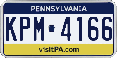 PA license plate KPM4166