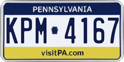 PA license plate KPM4167