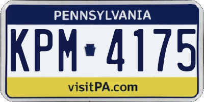 PA license plate KPM4175