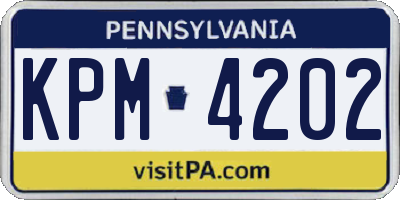 PA license plate KPM4202
