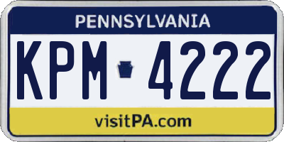 PA license plate KPM4222