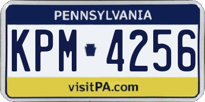 PA license plate KPM4256