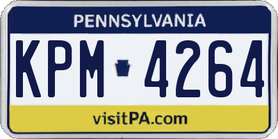 PA license plate KPM4264