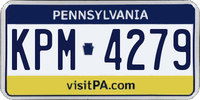 PA license plate KPM4279
