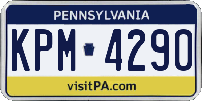 PA license plate KPM4290
