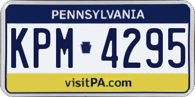 PA license plate KPM4295