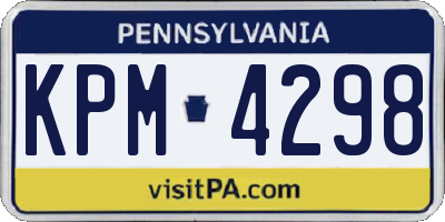 PA license plate KPM4298