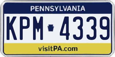 PA license plate KPM4339