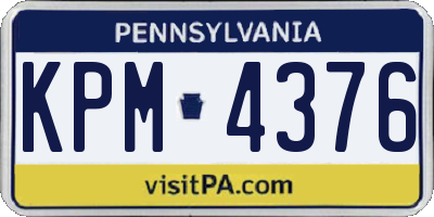 PA license plate KPM4376