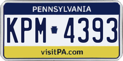 PA license plate KPM4393