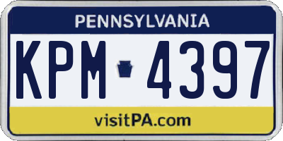 PA license plate KPM4397