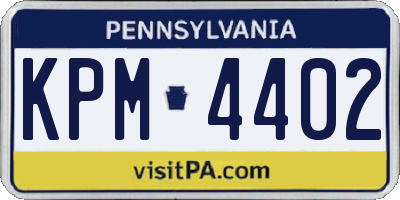 PA license plate KPM4402