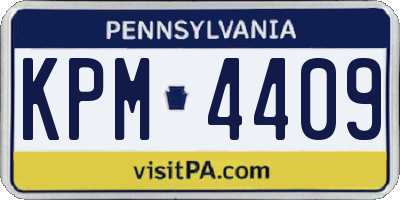 PA license plate KPM4409
