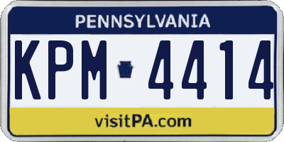 PA license plate KPM4414