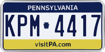 PA license plate KPM4417