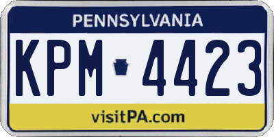 PA license plate KPM4423